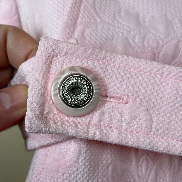 Sag Harbor Pink Blazer short sleeve textured size 12P - Picture 8 of 9